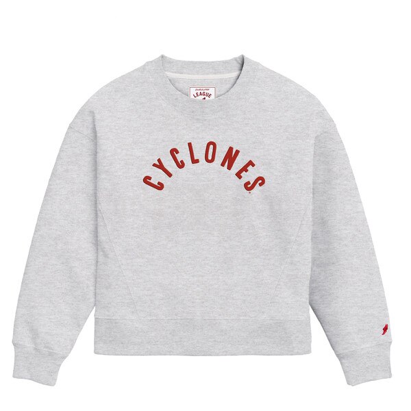 League Women's Cyclones Gray 1636 Boxy Crewneck Sweatshirt vendor image